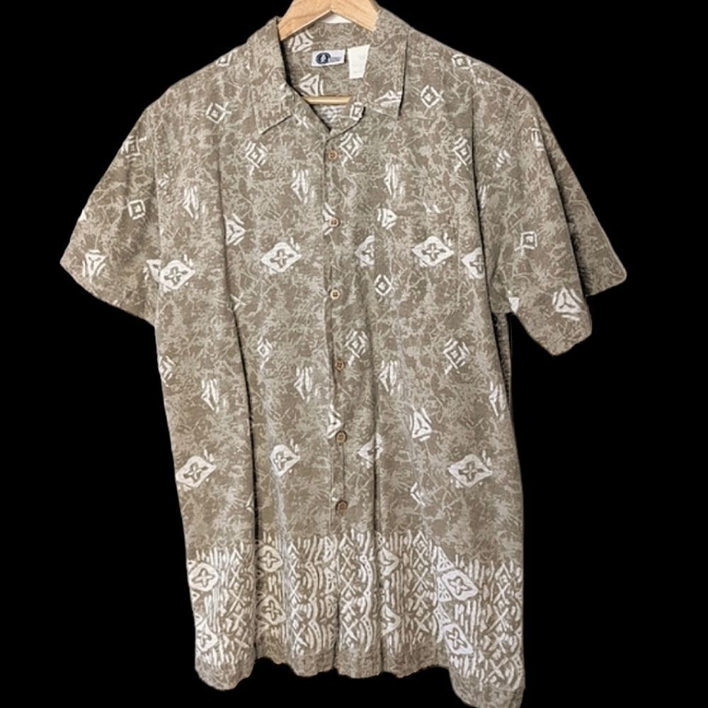 Arizona Jean Co Green Cotton Short Sleeve Button Down Shirt size Boy's XL/18-20